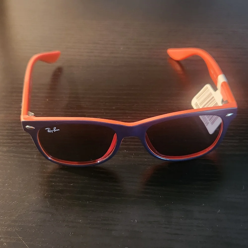 Ray-Ban Red Orange and Electric Blue Kids Sunglasses . NO CASE